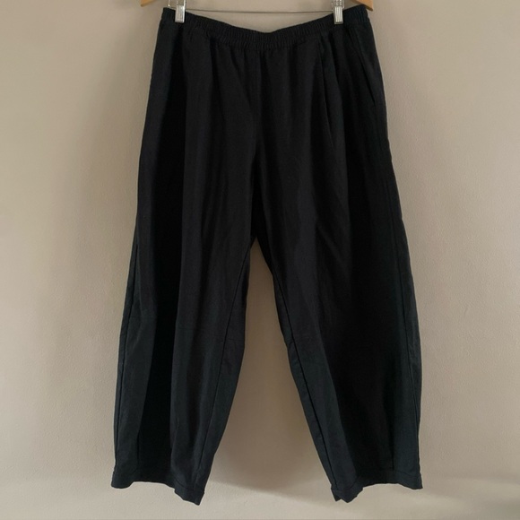 NWT The Celect Los Angeles Black Linen Pull-On Balloon Pants Streetwear Size XL - Picture 3 of 16